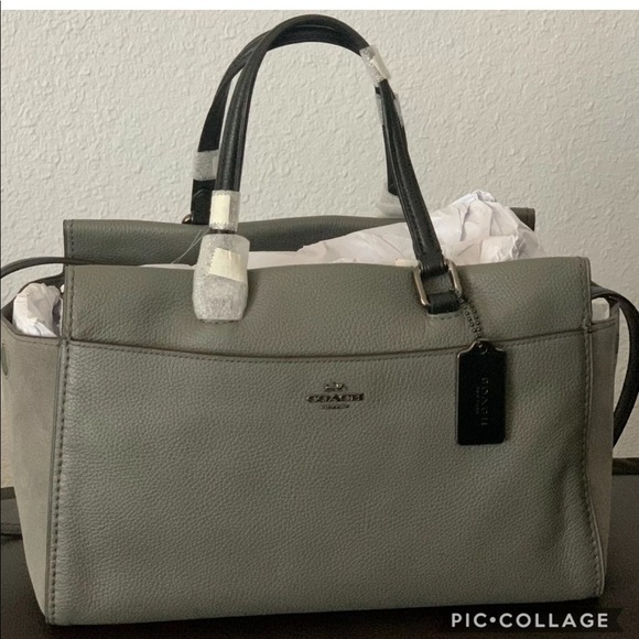 SALE💥💥NWT COACH FULTON SHOULDER BAG COLOR-BLOCK MIXED LEATHER SATCHEL - Picture 7 of 9